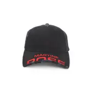 [Martine Rose] Martine Rose-Black Washed Cotton Cut Peak Cap-Uomo OS STAND