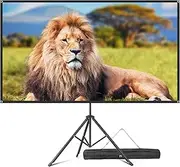 VISULAPEX 2024 Upgraded Fiberglass Projector Screen with Tripod - 80” 4K HD Quick Installation Projection Screen, Portable, 16:9 Foldable Wrinkle-Free - Perfect for Home Cinema, Studios, Yards, Travel