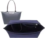 Lckaey Tote Bag Organizer Insert - Felt Organizer for Longchamp Le Pliage Large Tote - Navy Blue