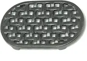 Minuteman International Cast Iron Oval Lattice Trivet,Black