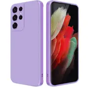 MCC For Samsung Galaxy S21 Ultra 5G Soft Liquid Silicone Shockproof Case Cover G998 [Light Purple]