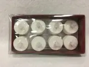 80 TOTAL LED FLAMELESS TEA LIGHT CANDLES FLICKERS & GLOWS LIKE REAL CANDLE LIGHT