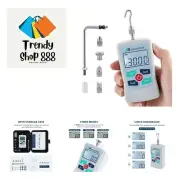 Digital Force Gauge Portable Push Pull Gauge Meter with Units N/LB/Kg/Oz, Car...