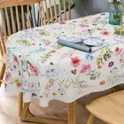 Bnejvif Oval Tablecloth Spring Floral Tablecloth, Modern Flower Oval Tablecloth,