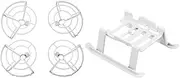 1Set Heightened Landing Gear Propeller Protective Guard for Mini Drone Easy Installation Shock Absorbing Design Increases Height for Improved Safety and Stability White