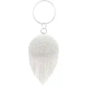 Women Crystal Tassel Evening Clutch Bag Rhinestones Party Wedding Handbag-Silver
