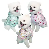 在飛比找momo購物網優惠-【QIDINA】防風防水寵物雨衣 2入(寵物涼感衣 狗雨衣 