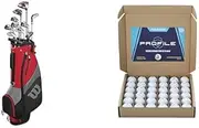 [WILSON] Prostaff SGI Golf Package Set, Mens Left Hand (Std) and Profile Distance Golf Ball 36 Pack