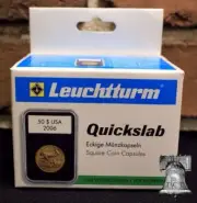 5 Lighthouse QUICKSLAB Coin Holder Slab 34mm $1 Canada 1/2oz Silver Wolf Case