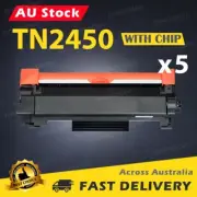 5x Non-OEM Toner Cartridge TN2450 for Brother HLL2350DW HLL2375DW HLL2395DW