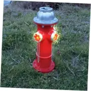Fake Fire Hydrant Statues for Dogs to Pee On, 14.5" Solar Light Fire Hydrant