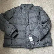 Tommy Hilfiger Charcoal Gray Puffer Coat Wind Resistant Mens XXL Outdoor New