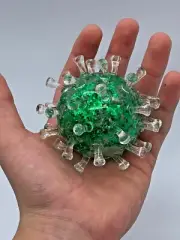 Toy Squishy Virus Shape Green Glitter Squeeze Squish Stress Relief Funny