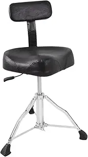 Luwecf Thick Padded Drum Chair Saddle Stool Drum Throne with Backrest for Adults