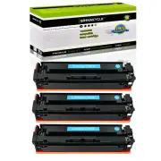 3PK CF401X 201X Toner Cartridge Fits For HP Color Laserjet M252dw M277dw M252dn