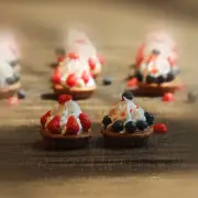 2PC Doll House Miniatures Food 1/12 Cale Cake Strawberry Pie Kitchen Accessories