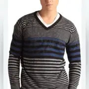 Ed Hardy by Christian Audigier Size XL Wool Blend Pullover Sweater V-Neck Unisex