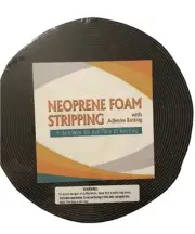 Neoprene Foam Weather Seal High Density Stripping with Adhesive Backing 1/2