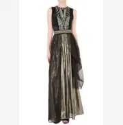 NWT Sass & Bide REFLECT THE GOOD Gold Metallic Maxi Skirt Size 38 8 RRP $420