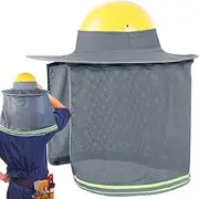 [Generic] Hardhat Sun Shade, Hard Hat Sunshade Construction Sun Protection, Breathable Cooling Workers Safety Helmets Protector for Welding Garden Material Handling