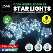 3-Sets of 50 LED 6.5m Solar String Fairy Lights Star Shape Decorative Lighting
