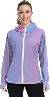 [Caihoyu] Plain Hoodie with Thumb Holes Rash Guard Shirts UPF 50+ Protection Lightweight Sweatshirt for Hiking Outdoor, Multicolor18, Medium