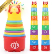 10PCS Stacking Cups, Montessori Nesting Toys for Toddlers 6-18 Months