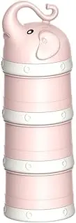 Travel Design Formula Dispenser, Layered Milk Powder Container, Portable Formula Storage Container, Cartoon Design Formula Dispenser for Babies, Outdoor Travel, Pink, Green Color