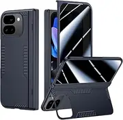 [Kaiiecal] for Google Pixel-9-Pro Fold Case: Slim Hinge Stand Case with Privacy Protector - Support Wireless Charging - Soft Cool Protective Phone Cover for Google Pixel 9Pro Fold Blue