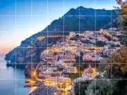 sunset Positano Amalfi coast Italy beach Sorrento ceramic tile mural backsplash