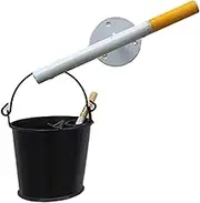 Outdoor Trash Can Outdoor Wall-Mounted Ash Column Ashtray for Public Places Chimney Extinguisher with Storage Bucket Outside Garbage can