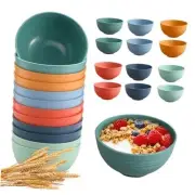 12 Pcs Unbreakable Cereal Bowls Set, 26 Oz Wheat Straw Bowls Set, Microwave &