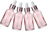 OATIPHO 4pcs Portable Essential Oil Dropper Bottles Refillable Glass Containers for Perfume Aromatherapy and Cosmetic Blends for Travel and Home Use