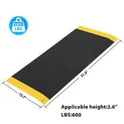 2.6" Threshold Ramp Aluminum with 600lbs Load Capacity Portable and Anti-Slip US
