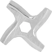 NDNCZDHC Food Grinding Blade Cross Shaped Grinder Plate Disc A-15 Hexagonal Hole Blade Electric Meat Grinder Accessory, 1.8x1.8x0.2in