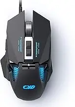 C300 Gaming Mouse Wired, Ergonomic RGB Gaming Mouse with 12800 DPI Optical High Precision Sensor, 7 Programmable Macro Shortcuts, Adjustable Weights, PC Gaming Mice Computer Mouse for Gamer Office