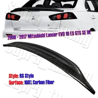 Carbon Fiber For 2008-2017 Mitsubishi Lancer EVO 10 Rear Trunk Duck Spoiler Wing (for: Mitsubishi)