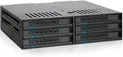 ICY DOCK 6 Bay 2.5” SATA HDD/SSD Hot Swap Cage for External 5.25” Bay | ExpressCage MB326SP-B