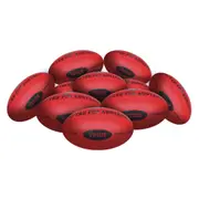 STRADIA "VOGUE" Aussie Rules Ball – Sizes 3, 4, 5 – Natural & Synthetic Rubber – Sleek Performance for AFL Pros – Pack of 10 with FREE Mesh Storage Bag