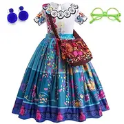 Encanto Isabela Madrigal Luisa Madrigal Dolores Madrigal Cosplay Costume Flower Girl Dress Vacation Dress Cute Movie Cosplay for Girls' Kid's Children's Day Ne