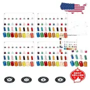 Effortless Organization - 4 Pack of Wall-Mounted 32-Spool Sewing Thread Holders