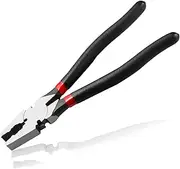 LEONTOOL 10 Inches Fencing Pliers With 3 Wire Cutters - Multi-Purpose Square Nose Tool for Installing, Maintaining, and Repairing Wire Fences
