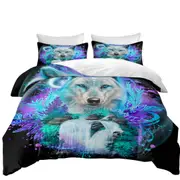 Animals Art Wolf Spirit Quilt Cover
