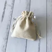 500 Cotton Linen Pouch Bag Handmade Jewelry Product Packing Packaging Bag 13x18