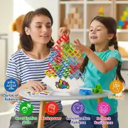 Puzzles Tetra Tower Fun Balance Stacking Building Blocks Board Game for Kids Adu