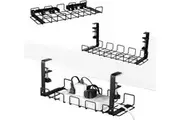 2 pack Under Desk Cable Management Tray, Black