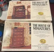 House of Miniatures Chippendale Chest On Chest 40009 & Desk 40017 Sealed New