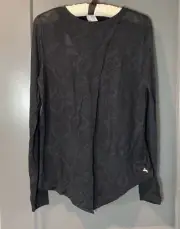 Joy Lab Black Snake Skin Open Front tie Shirt Size XS