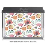Fish Pattern Colorful Polyester Fish Tank Glass Backdrop Aquarium Background