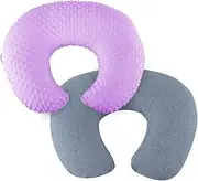 NiSleep Nursing Pillow and Positioner,Breastfeeding Pillow,Bottle Feeding,Baby Support,with 2 Removable Machine Washable Cover(Light Purple)